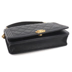 Chanel Boy Chain Wallet Caviar Leather Black — view 4