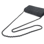 Chanel New Travel Line Chain Wallet Nylon Jacquard Leather Black — view 6