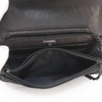 Chanel New Travel Line Chain Wallet Nylon Jacquard Leather Black — view 8
