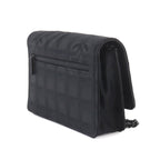 Chanel New Travel Line Chain Wallet Nylon Jacquard Leather Black — view 4