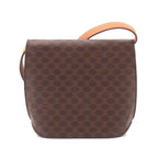 Celine Macadam Shoulder Bag Leather Brown Gold Vintage — view 3