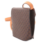 Celine Macadam Shoulder Bag Leather Brown Gold Vintage — view 4
