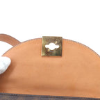 Celine Macadam Shoulder Bag Leather Brown Gold Vintage — view 8