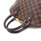 Louis Vuitton Damier Alma PM Hand Bag Ebene Brown Gold — view 5