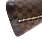 Louis Vuitton Damier Alma PM Hand Bag Ebene Brown Gold — view 8