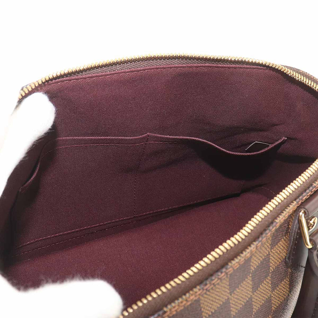 Louis Vuitton Damier Alma PM Hand Bag Ebene Brown Gold — view 7