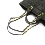 Chanel Deauville GM 2-Way Tote Chain Shoulder Bag Leather Khaki — view 6