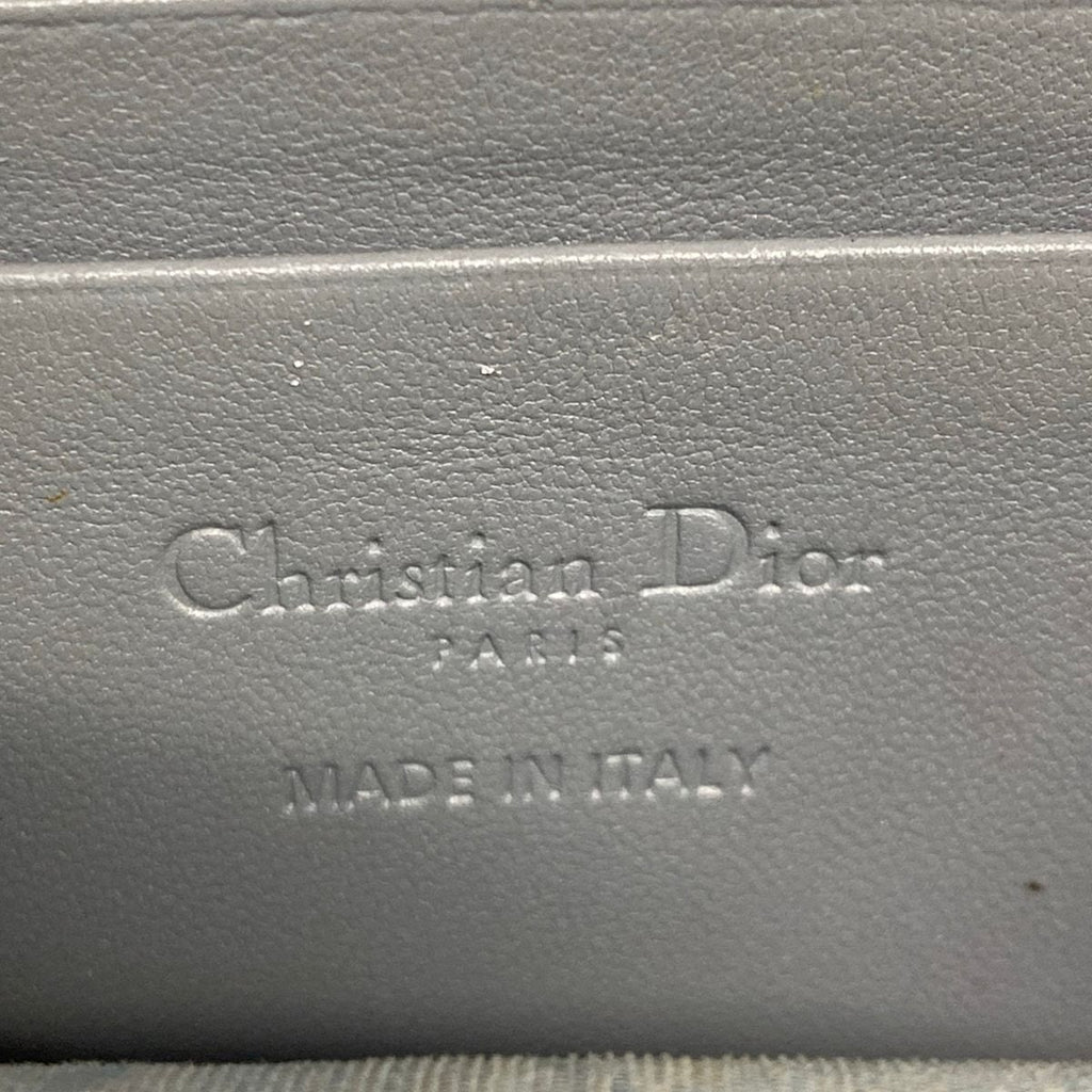 Dior Shoulder Bag Cannage Stitch Light Blue Lambskin — view 9