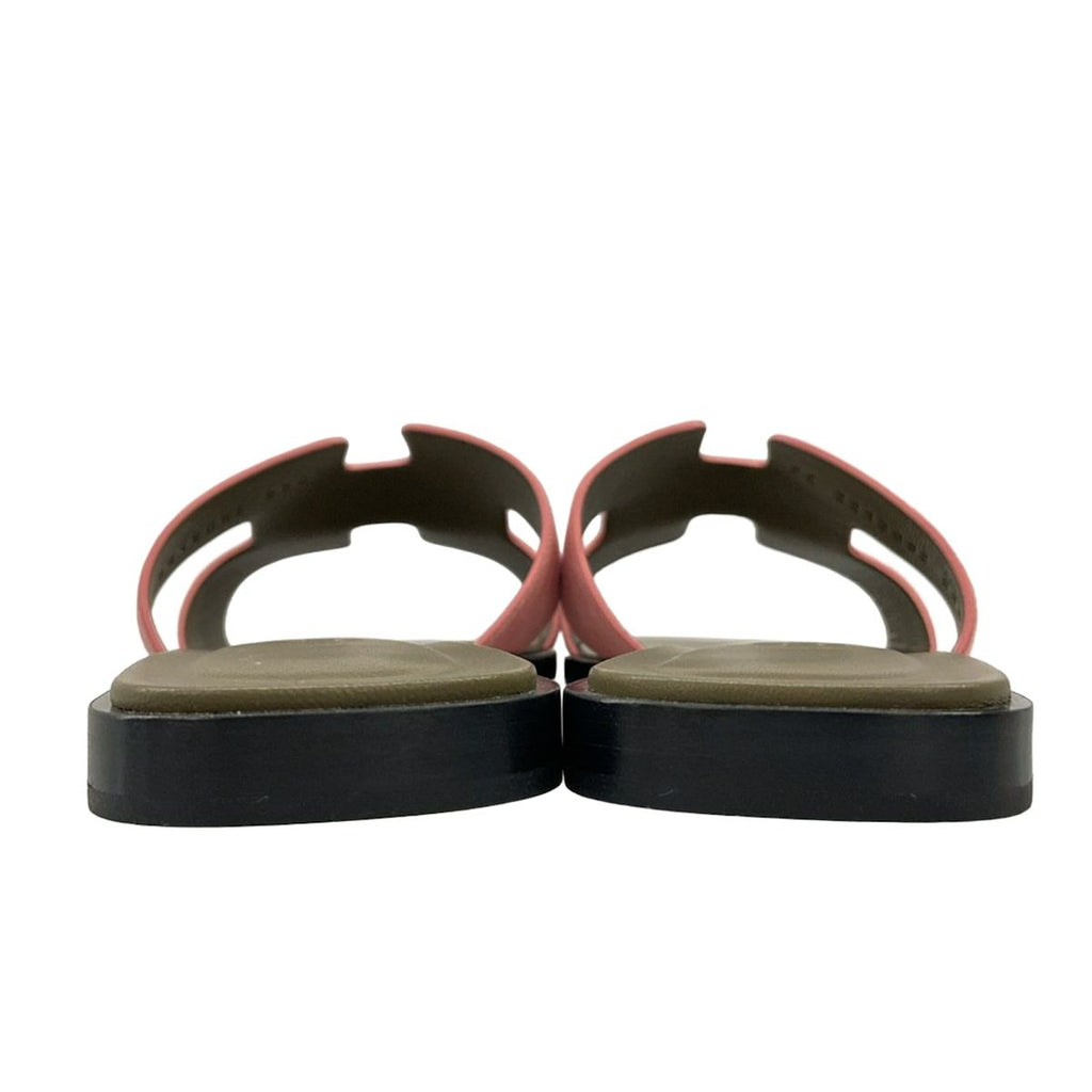 Hermes Sandals 37 Oran Black Pink — view 6