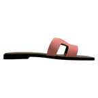Hermes Sandals 37 Oran Black Pink — view 2