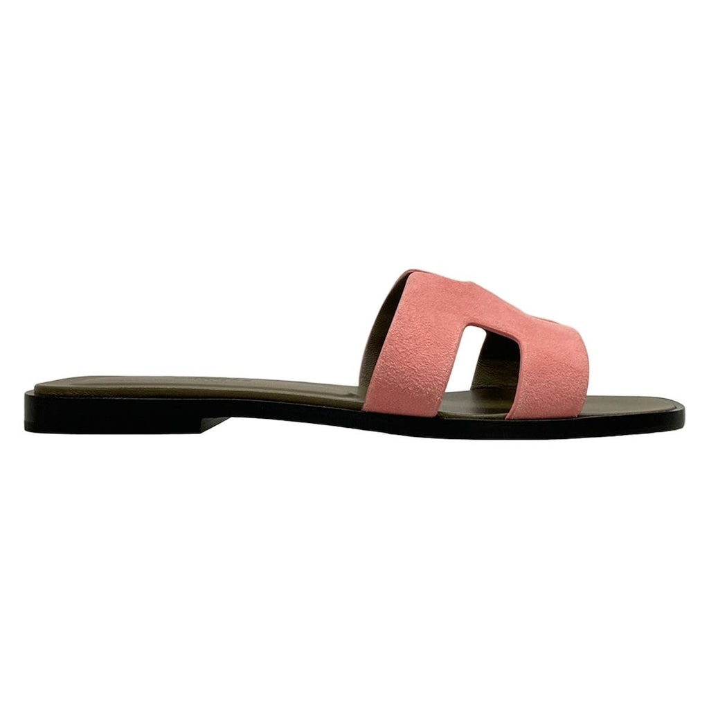 Hermes Sandals 37 Oran Black Pink — view 4