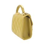 Chanel Quilted Mini Chain Shoulder Bag Lambskin Green Gold — view 4