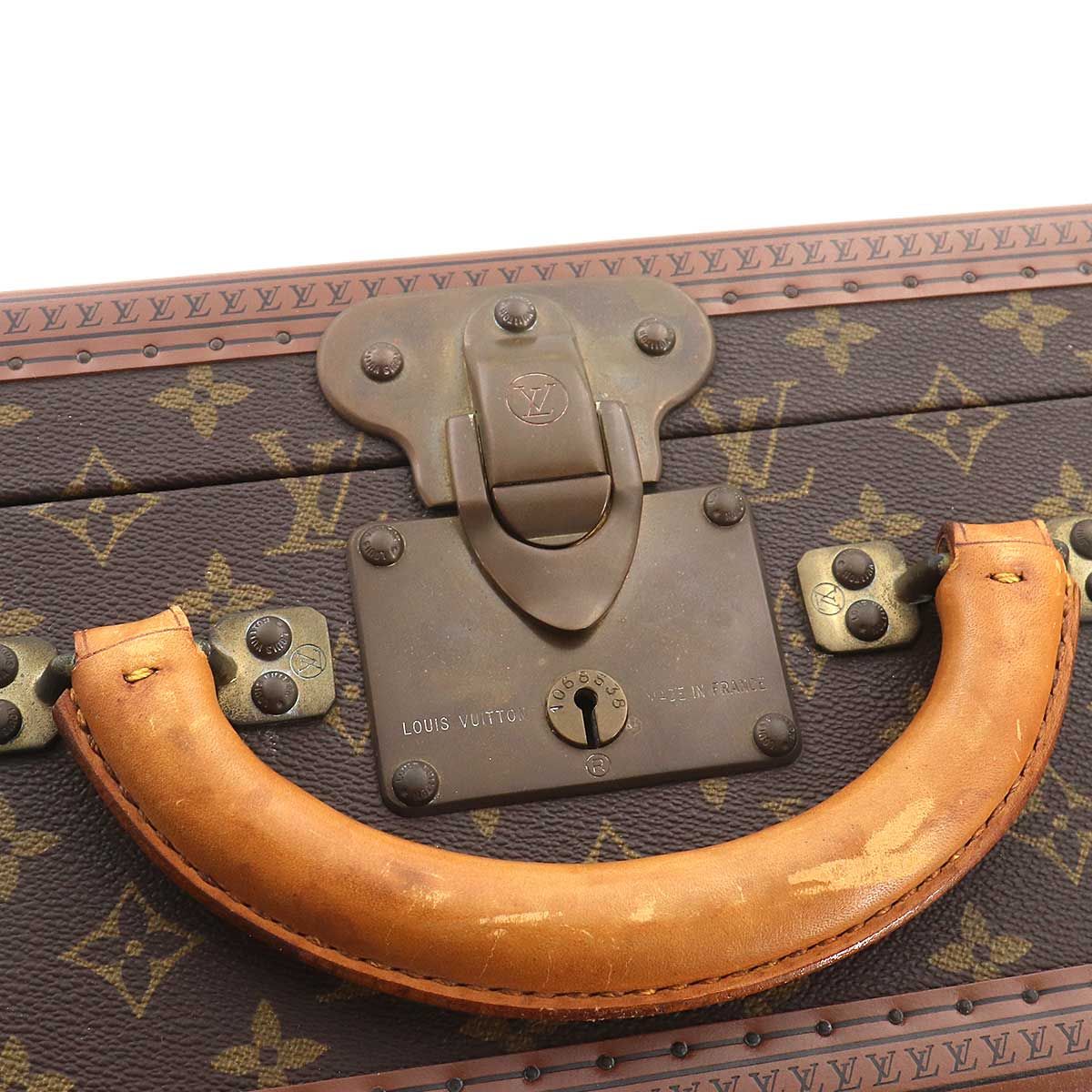 Louis Vuitton Monogram Bisten 65 Trunk Case Bag Brown Gold — view 7