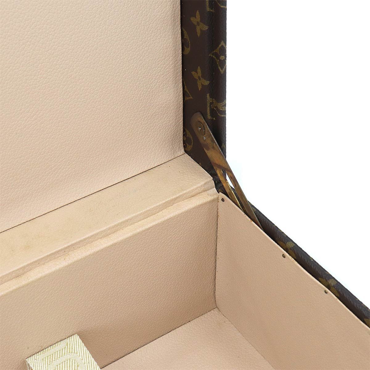Louis Vuitton Monogram Bisten 65 Trunk Case Bag Brown Gold — view 9