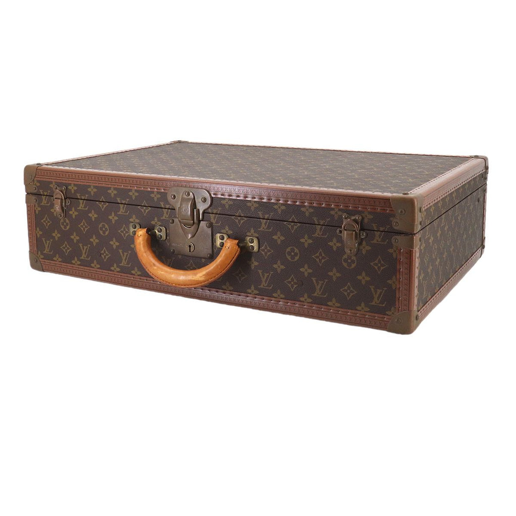 Louis Vuitton Monogram Bisten 65 Trunk Case Bag Brown Gold — view 5