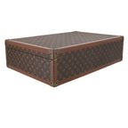 Louis Vuitton Monogram Bisten 65 Trunk Case Bag Brown Gold — view 4