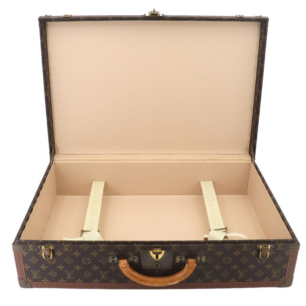 Louis Vuitton Monogram Bisten 65 Trunk Case Bag Brown Gold — view 6