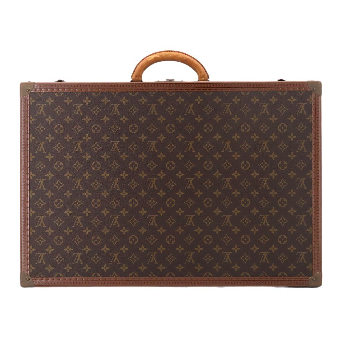 Louis Vuitton Monogram Bisten 65 Trunk Case Bag Brown Gold — view 2