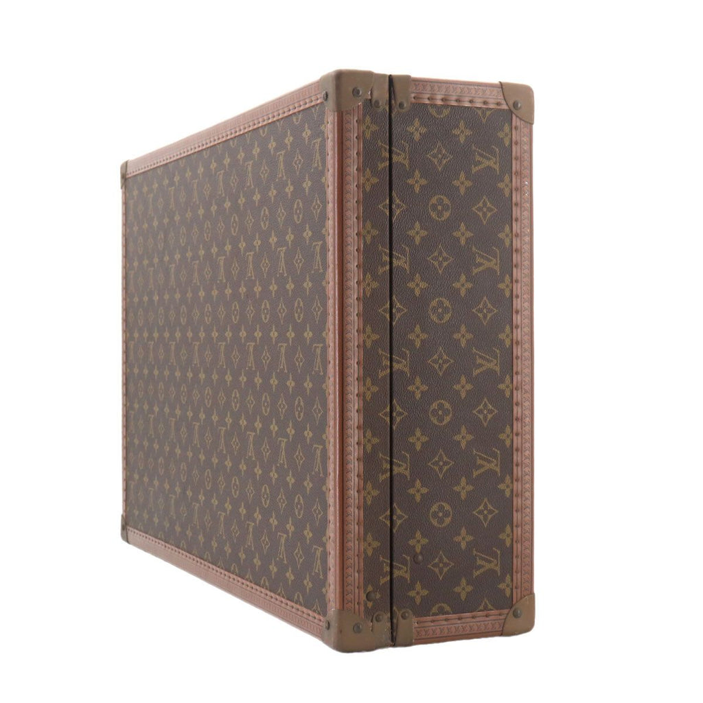 Louis Vuitton Monogram Bisten 65 Trunk Case Bag Brown Gold — view 3