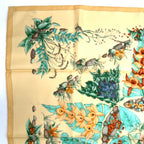 Hermes Carre 90 Pythagore Pythagoras Yellow Multicolor Silk Scarf — view 2
