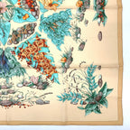 Hermes Carre 90 Pythagore Pythagoras Yellow Multicolor Silk Scarf — view 4