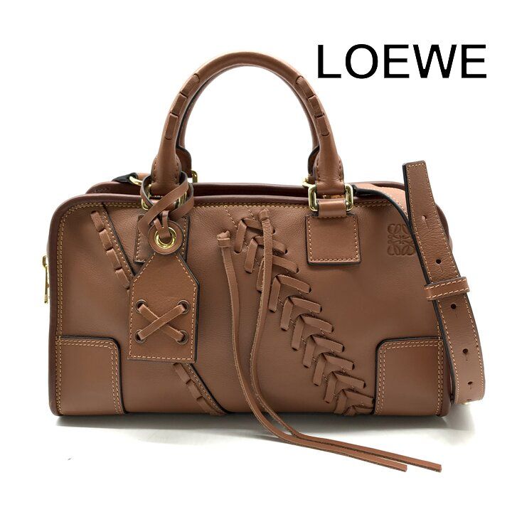 Loewe les Line Amazona 28 Leather Hand Shoulder 2-Way Bag Brown