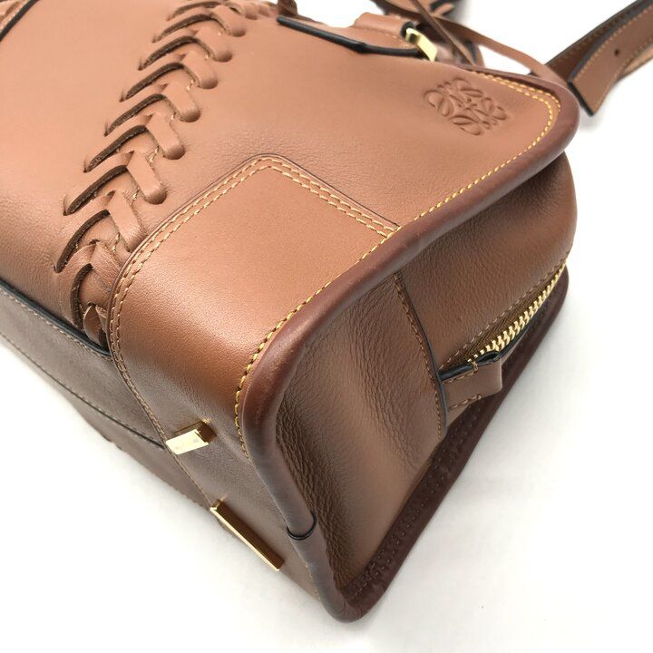 Loewe les Line Amazona 28 Leather Hand Shoulder 2-Way Bag Brown — view 5