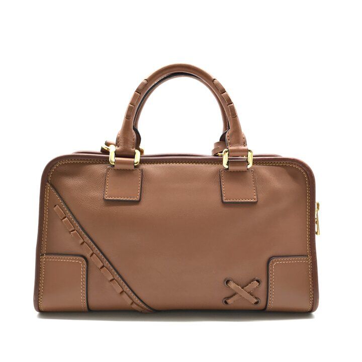 Loewe les Line Amazona 28 Leather Hand Shoulder 2-Way Bag Brown — view 2