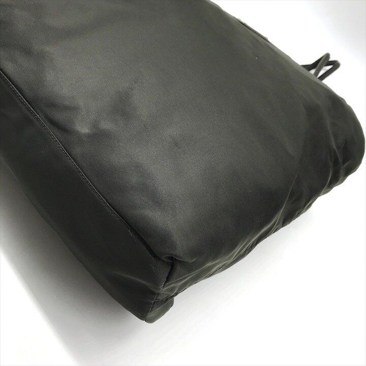 Prada Triangle Logo Nylon Tessuto Tote Khaki Purse Y2k — view 5