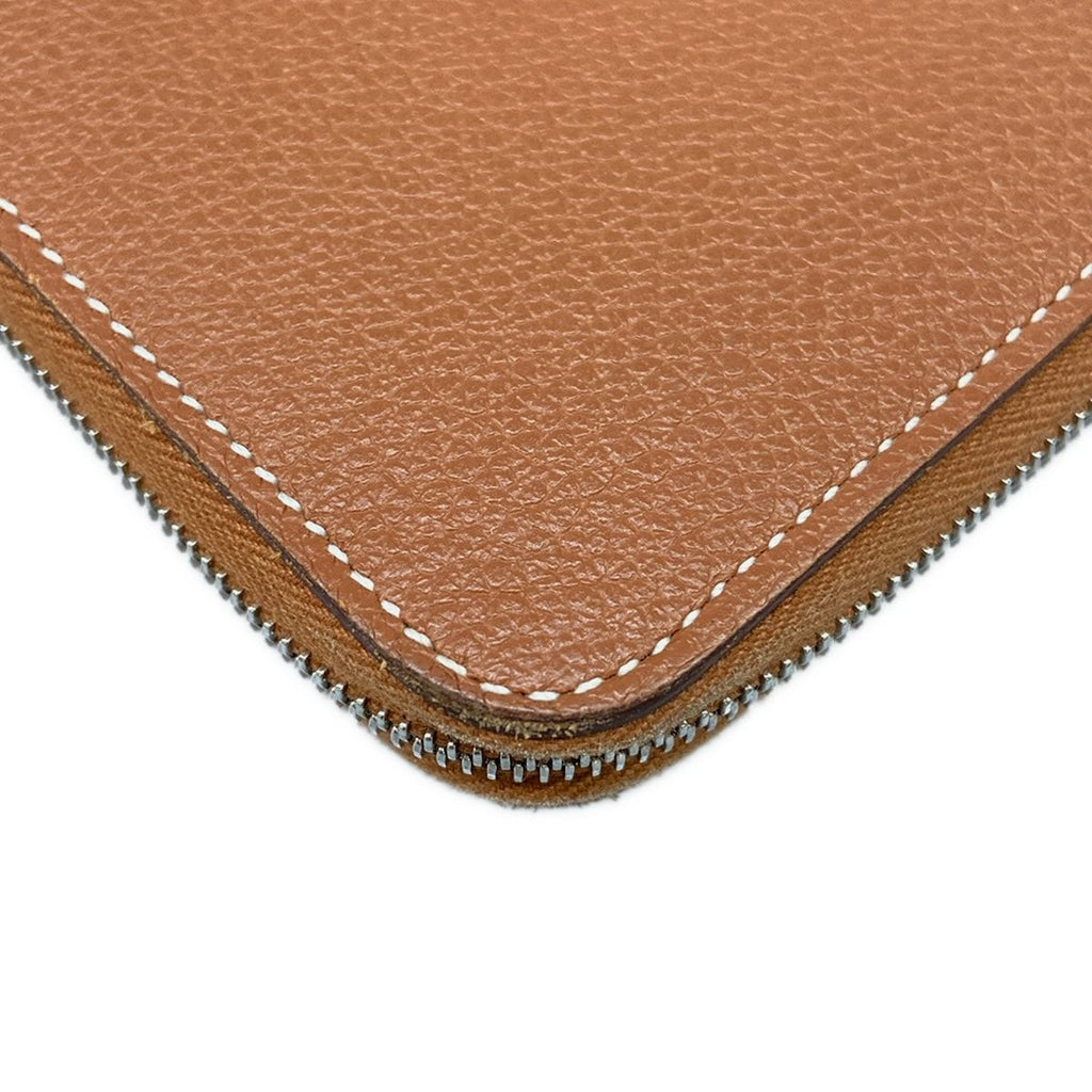 Hermes Wallet Azap Long Silk in Gold Zip Around — view 7