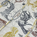 Hermes Scarf Carre 90 Ivory Yellow Multi Della Cavalleria Favolosa — view 4