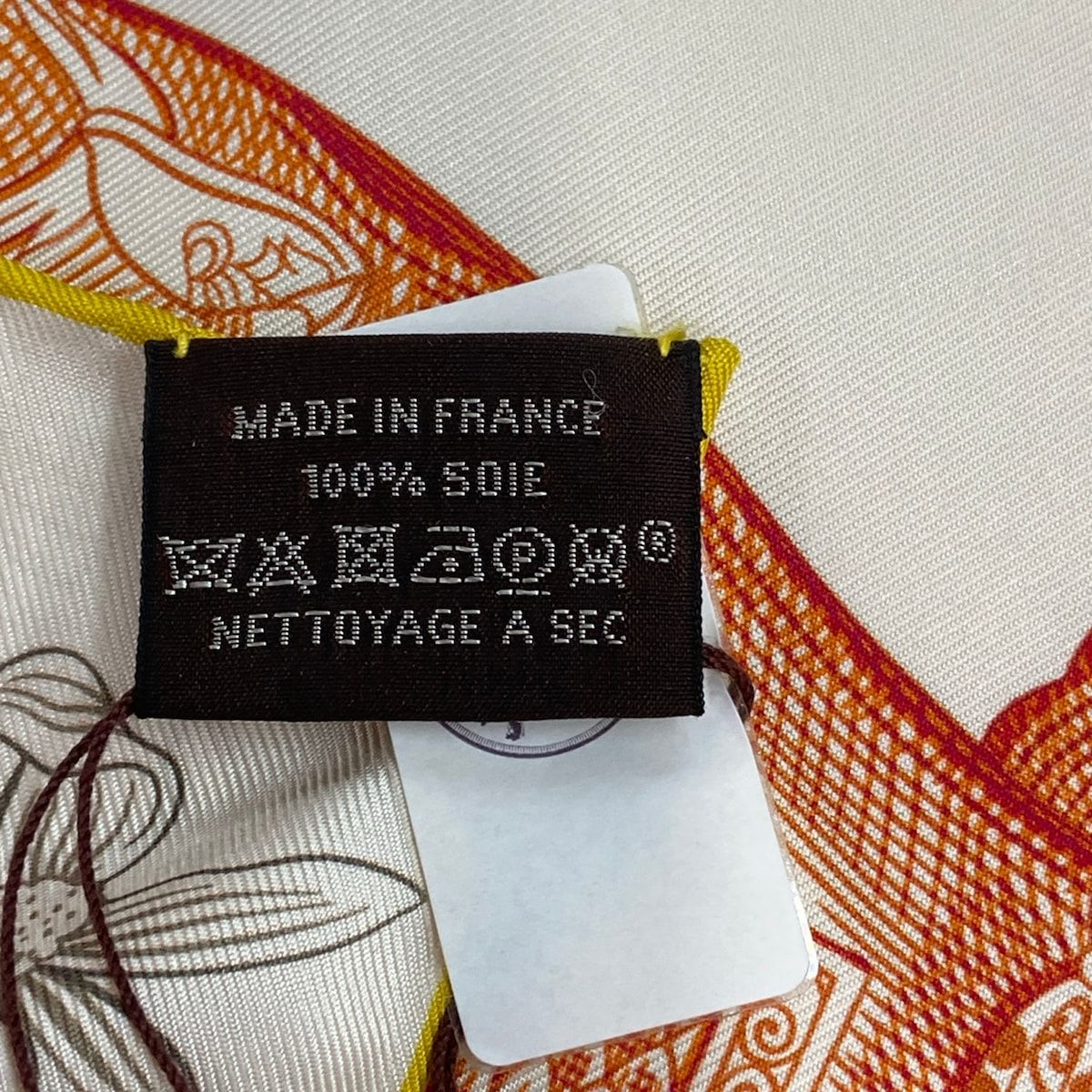 Hermes Scarf Carre 90 Ivory Yellow Multi Della Cavalleria Favolosa — view 3