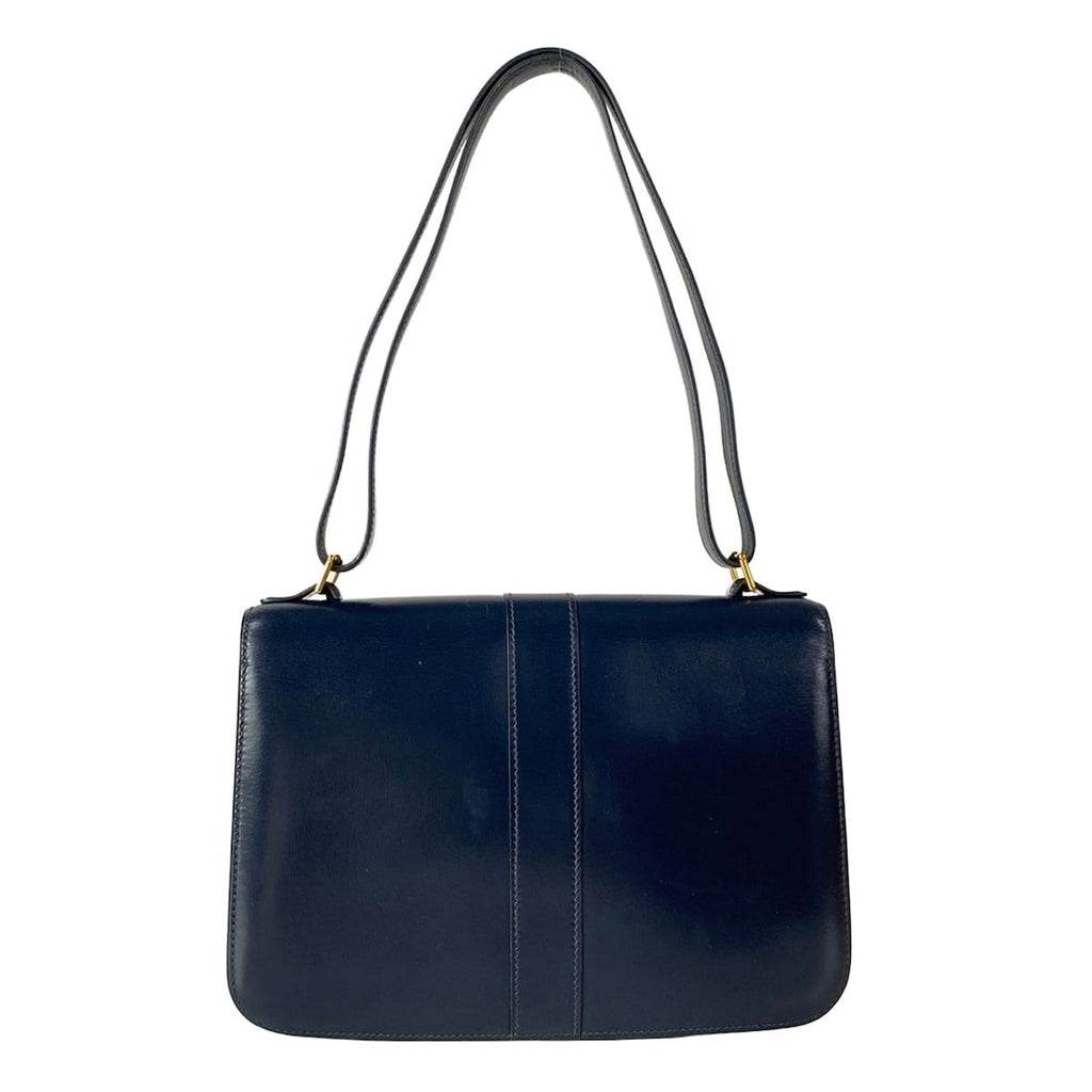 Hermes Shoulder Bag Sologne Dark Navy Gold — view 3