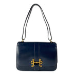 Hermes Shoulder Bag Sologne Dark Navy Gold