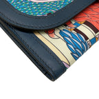 Hermes Coin Case Avec Soie Compact Blue Deplus Animapolis Silver Silk — view 6