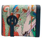 Hermes Coin Case Avec Soie Compact Blue Deplus Animapolis Silver Silk — view 2