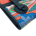 Hermes Coin Case Avec Soie Compact Blue Deplus Animapolis Silver Silk — view 7