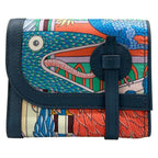 Hermes Coin Case Avec Soie Compact Blue Deplus Animapolis Silver Silk