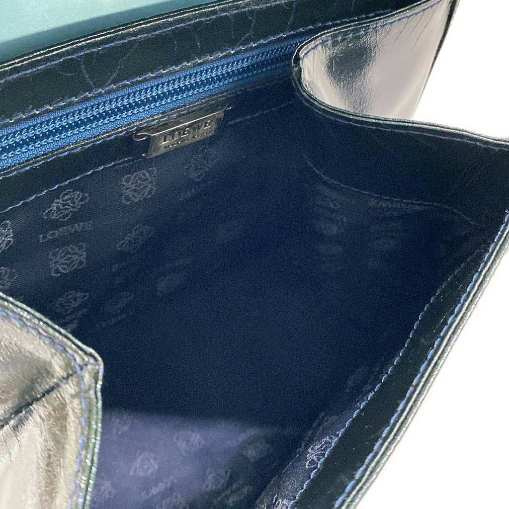 Loewe Handbag Velazquez Blue Green Dark Leather — view 7