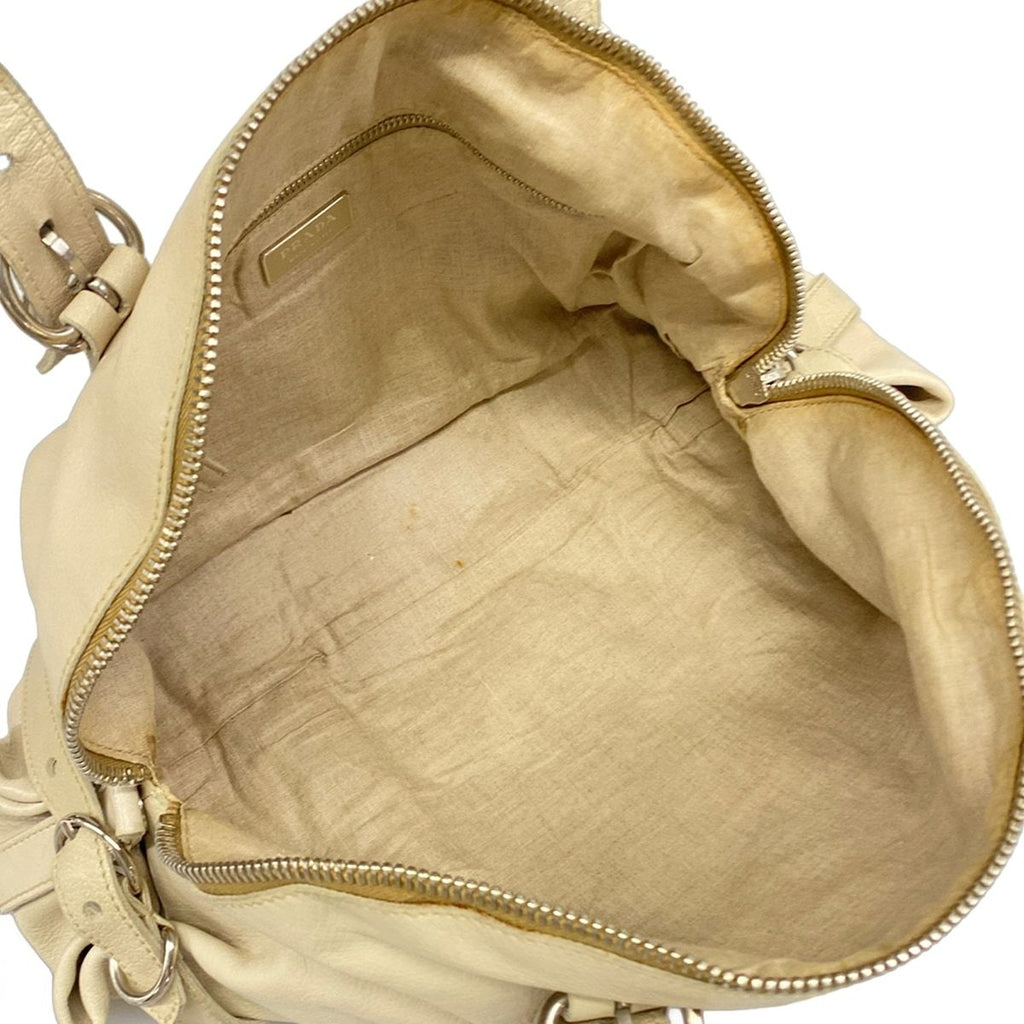 Prada Handbag Ivory Leather — view 7