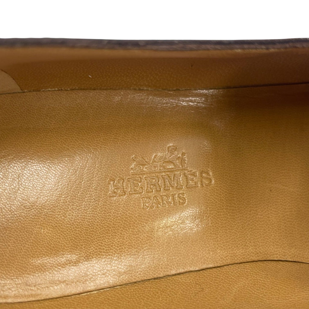 Hermes Loafers Leather with Brown — view 8