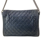 Chanel Shoulder Bag Paris Dallas Boy Dark Navy Chain Vintage Silver Leather — view 3