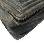 Chanel Shoulder Bag Paris Dallas Boy Dark Navy Chain Vintage Silver Leather — view 7