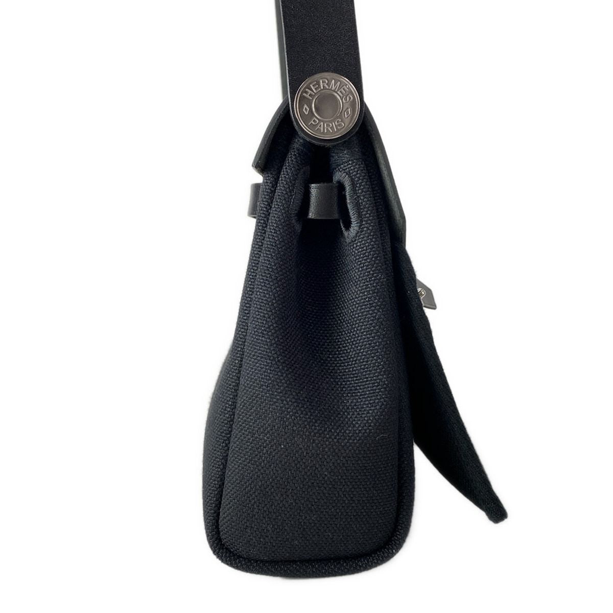 Hermes Shoulder Bag Herbag Zip Mini Black Silver — view 4