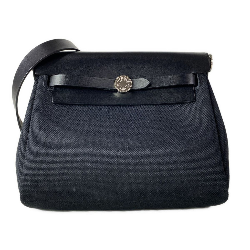Hermes Shoulder Bag Herbag Zip Mini Black Silver