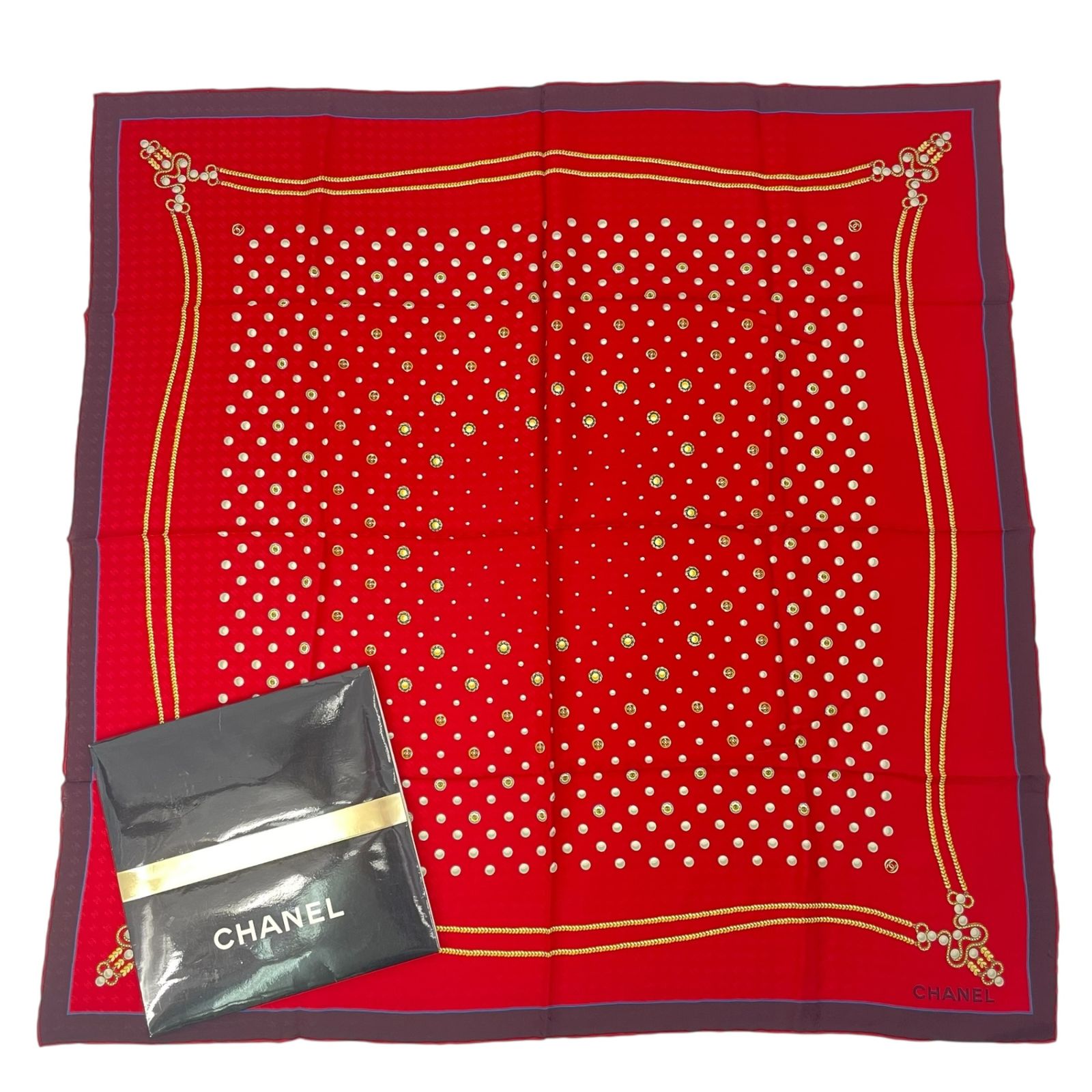 Chanel Large Silk Scarf CC Logo — view 2