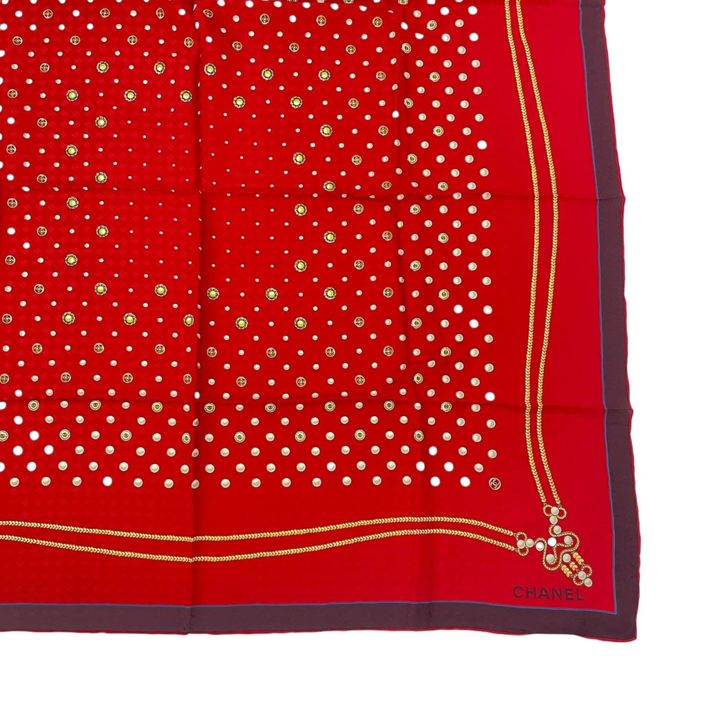 Chanel Large Silk Scarf CC Logo — view 5