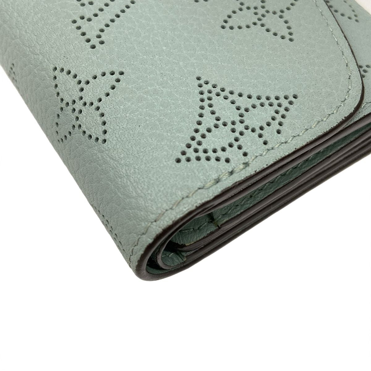 Louis Vuitton Trifold Wallet Mahina Portefeuille Iris XS Vert Rag-n Leather — view 6