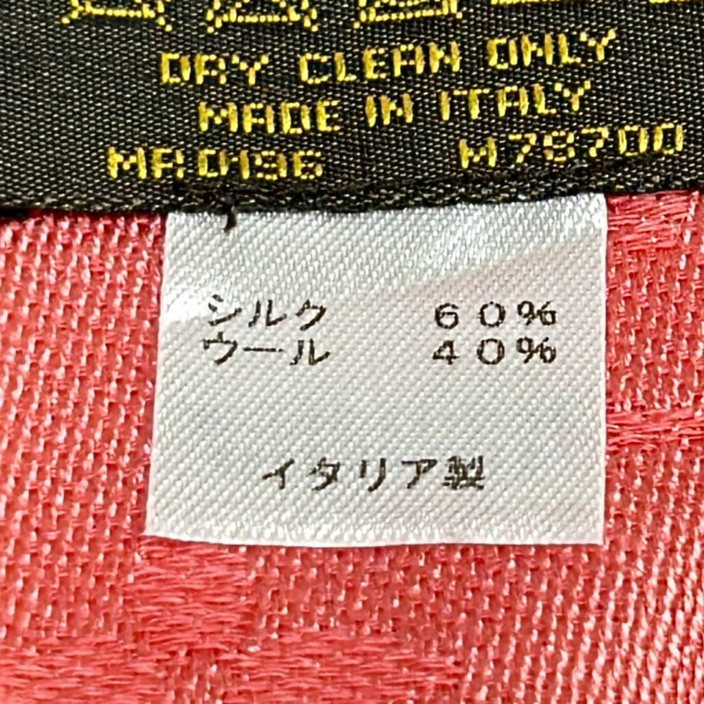 Louis Vuitton Shawl Monogram Pink Wool Silk Scarf — view 3