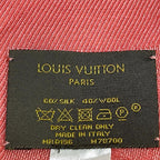 Louis Vuitton Shawl Monogram Pink Wool Silk Scarf — view 2